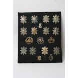 A collection of 19 various Highland Regiment badges including retrospective copies