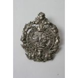 An officers Argyl & Sutherland Highlanders cap badge in hall marked silver B+S,