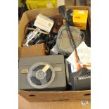 A box containing cameras,