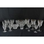 A collection of glass ware various