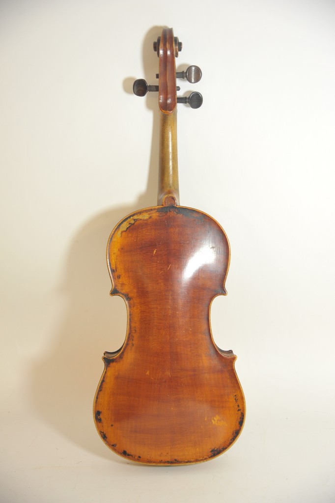 A 19th Century interesting violin, label for Gulio Degani plus a silver mounted bow, - Image 2 of 7