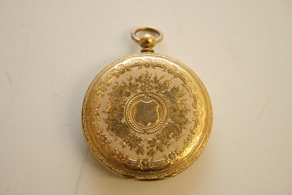 withdrawn An 18ct gold fob watch - Image 2 of 2