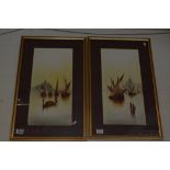 A pair of framed and glazed watercolours of Venetian scenes signed Pasquale.