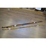 Three ledger rods