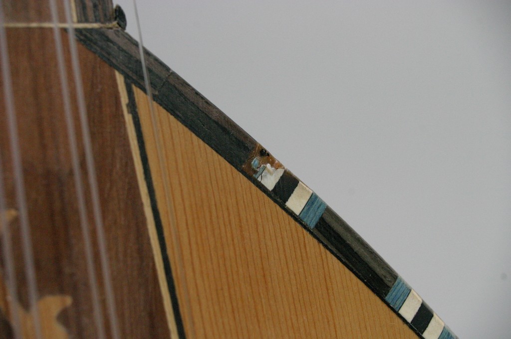 A mother of pearl decorated 12 string oud / lute - Image 7 of 7