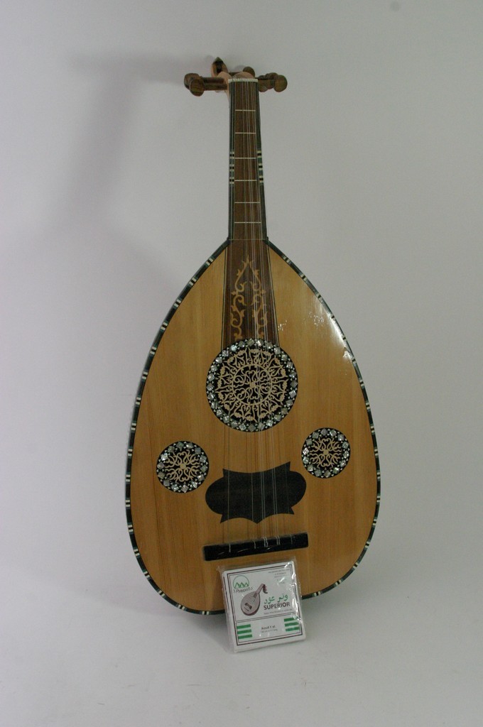 A mother of pearl decorated 12 string oud / lute