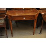 A quality George III crossbanded card table