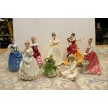 A collection of Royal Doulton ladies,