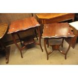 Two Edwardian occasional tables with pie crust tops.