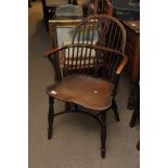 An elm stick back chair,