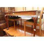 An Edwardian mahogany hall table,