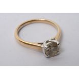 An 18ct gold diamond ring, carat weight 0.