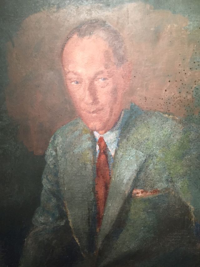 John Wheatley, 20th century, portrait of a suited gentleman, oil on canvas 101cm x 76cm. - Image 2 of 5