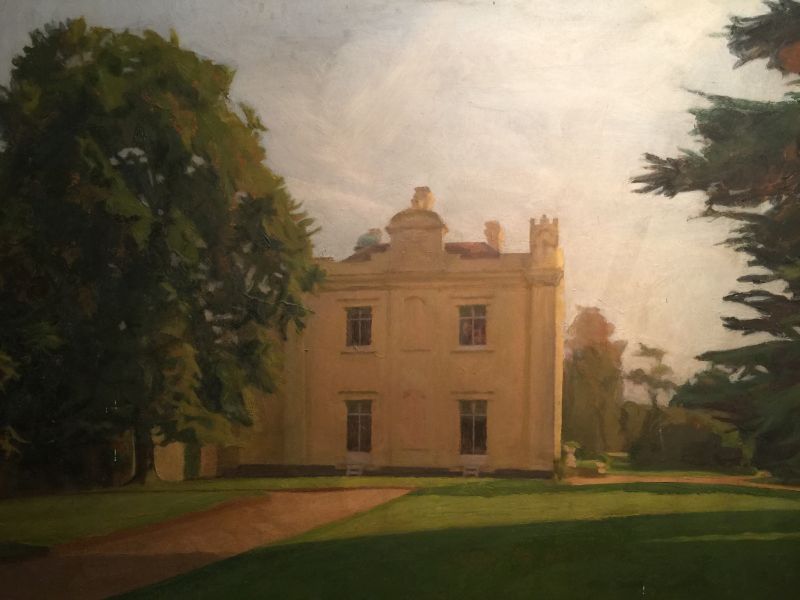 English School, 20th century, Theberton House Suffolk, oil on board, 45cm x 60cm. Condition as