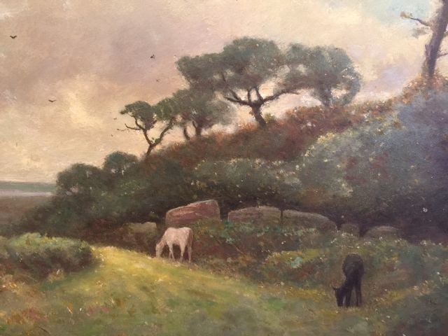 C. E. Stiffe, signed, early 20th century, horses grazing in field, oil on artists board, 47cm x - Image 2 of 5