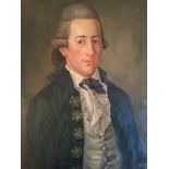 German School, 20th century, portrait of a nobleman, oil on canvas, 66cm x 52cm. Condition: as