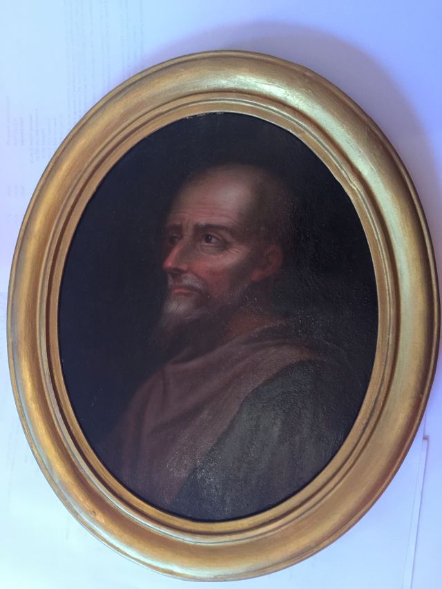 Continental School 18th century, portrait of a man, oil on metal, 24cm x 19cm oval, condition: