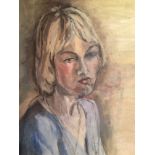 P. M. Slazenger, British 20th century, portrait of lady, oil on board, 40cm x 30cm. Condition: