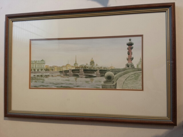 Russian school watercolour of St Petersburg, signed and dated 2003 lower right, inscribed verso - Image 10 of 12