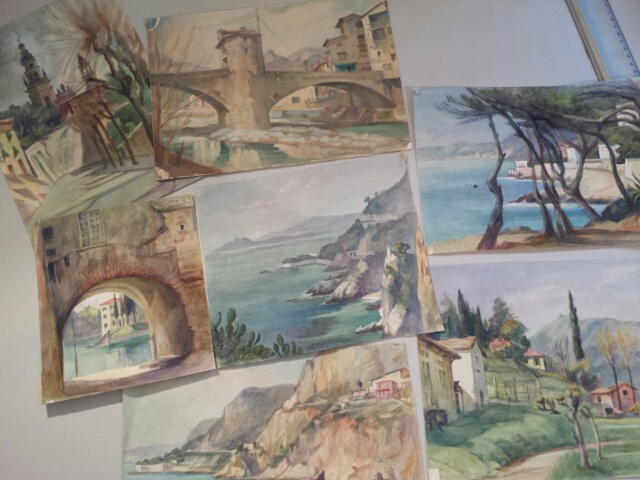 Continental school, 1930's quantity of 17 watercolours & 5 oils, one artist's "Grand Tour" - Image 10 of 15