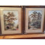 Pair of 19th century watercolours, signed 'J. Warren Clarke 1893',  "Dorking" and "Near Guildford"