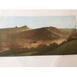 Aquatint etching of Haytor, Dartmooor, Devon. Numbered 24/200, signed, platemarks