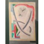 Walter Firpo (Puerto Rican 1903-2002), signed lower left & verso, abstract oil on canvas, 61 x 47cm