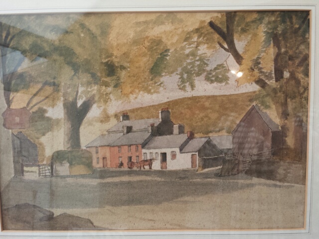 Welsh School watercolour, inscription verso 'Dolaucothy' attribution to Sir William Hewingham KCMG - Image 2 of 8