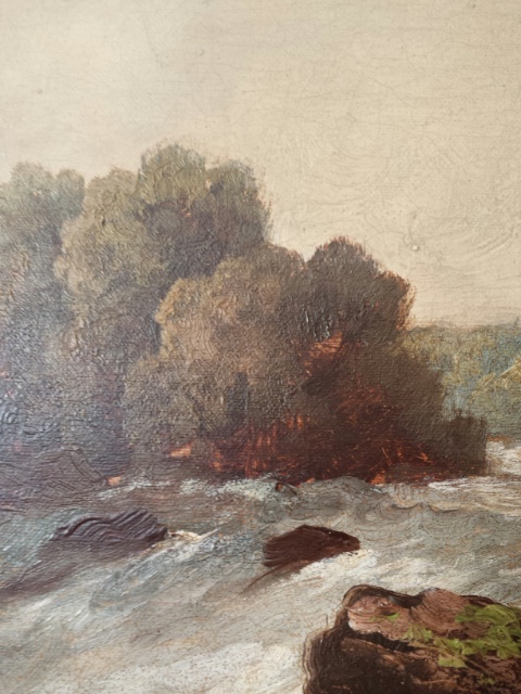 English School oil on canvas late 19th/early 20th century River Dart Devon, inscribed verso - Image 5 of 18