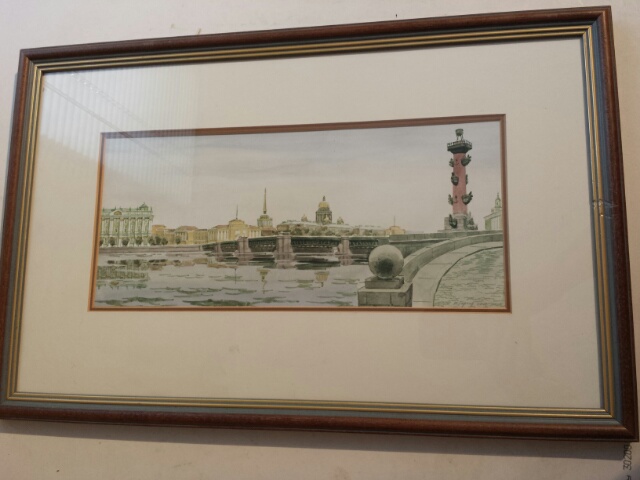 Russian school watercolour of St Petersburg, signed and dated 2003 lower right, inscribed verso - Image 12 of 12