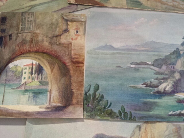 Continental school, 1930's quantity of 17 watercolours & 5 oils, one artist's "Grand Tour" - Image 14 of 15