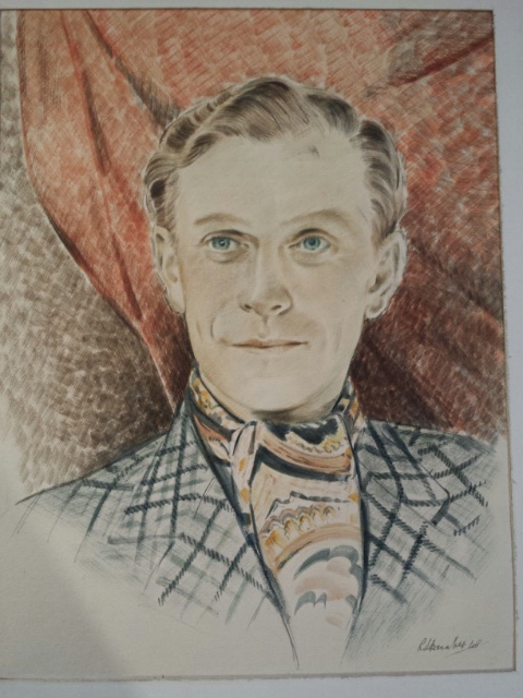 2 signed watercolour portraits of men. 1948 and 1919, both signed - Image 6 of 9