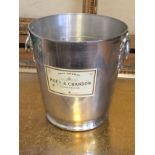 Moet et Chandon, vintage Champagne ice bucket, with two handles with vine leaf mouldings.
