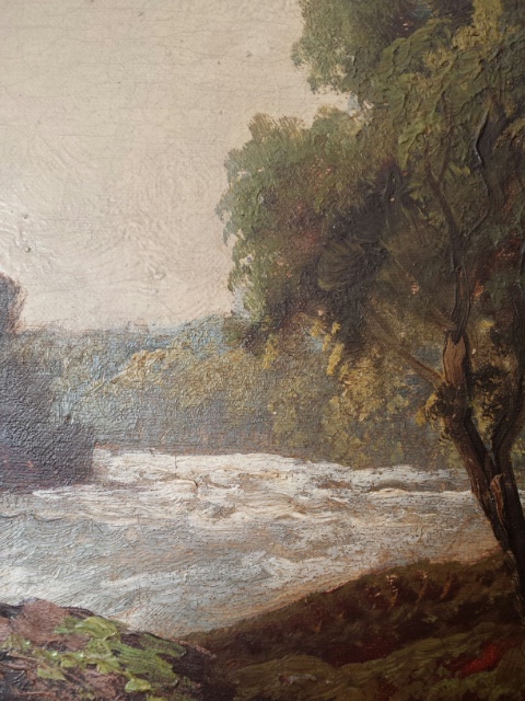 English School oil on canvas late 19th/early 20th century River Dart Devon, inscribed verso - Image 4 of 18