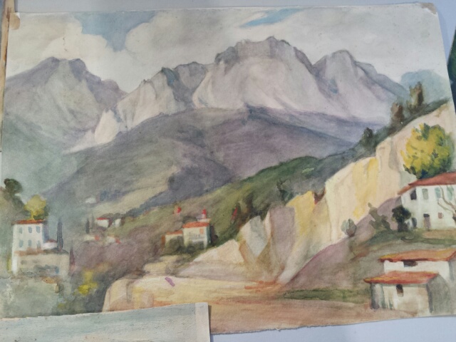 Continental school, 1930's quantity of 17 watercolours & 5 oils, one artist's "Grand Tour" - Image 7 of 15