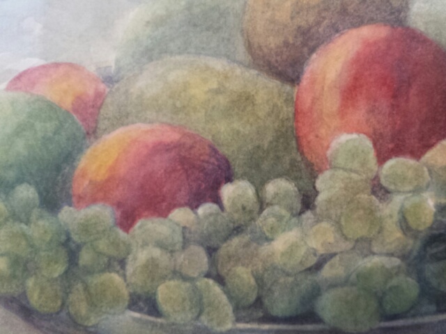 English school 20th century signed watercolour, still life of fruit. - Image 4 of 10