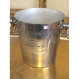 Laurent Perrier, vintage Champagne ice bucket, with two handles. Condition: as found.