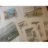 Collection of prints of Cheltenham, Bath, and classic architectural detail