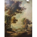 Dutch School classical landscape oil on canvas 68 x 99 cm (frame 92 x 124 cm)