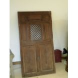 A wooden door from a church confessional box, originally from south-west France, 159.5m high, 84