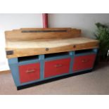 French butchers block. 2 metres long, 88 cm high, 76 cm deep