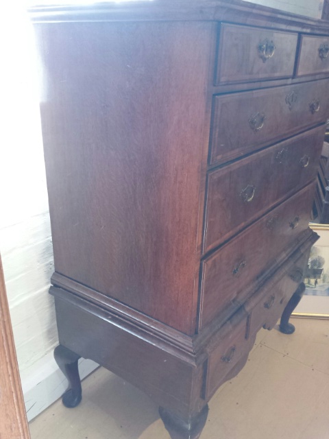 French antique oak secretaire, early 19thC. - Image 14 of 18