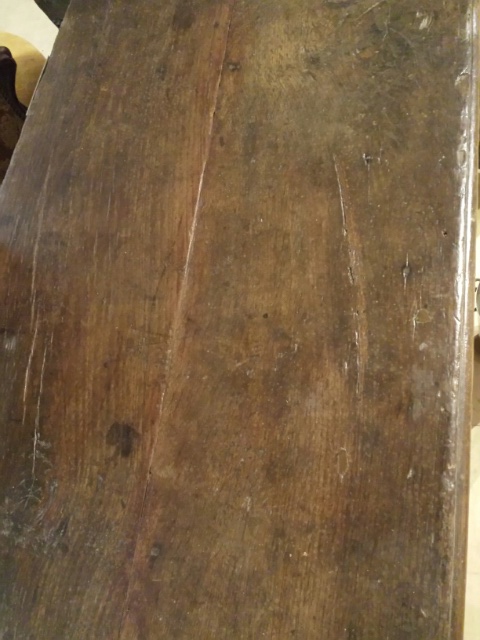 Antique French rustic oak coffer / chest. 104 cm long, 53 cm deep, 66 cm high - Image 5 of 6