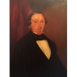 English School, 19th century, portrait of a gentleman, oil on canvas, 76cm x 64cm, period gilt swept