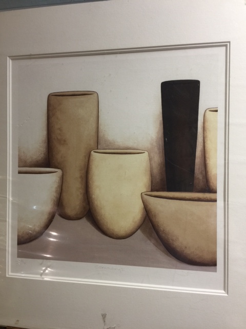 Limited edition print still life objects, signed and numbered 10/195