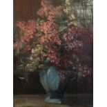 Continental school, early 1900's, still life of flowers, oil on canvas, 61cm x 50cm