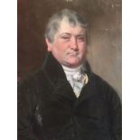 English School, early 19th century, portrait of a gentleman, pastel, 61cm x 48cm