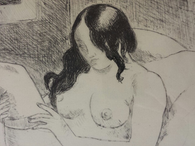 Yves Brayer (French 1907-1990) signed, numbered ltd editn engraving, nude in interior numbered 24/25 - Image 4 of 8