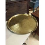 Circular brass tray 46 cm diameter