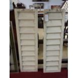 Rustic French wooden shutters, painted (off white) 31.5 cm wide 107.5 cm high